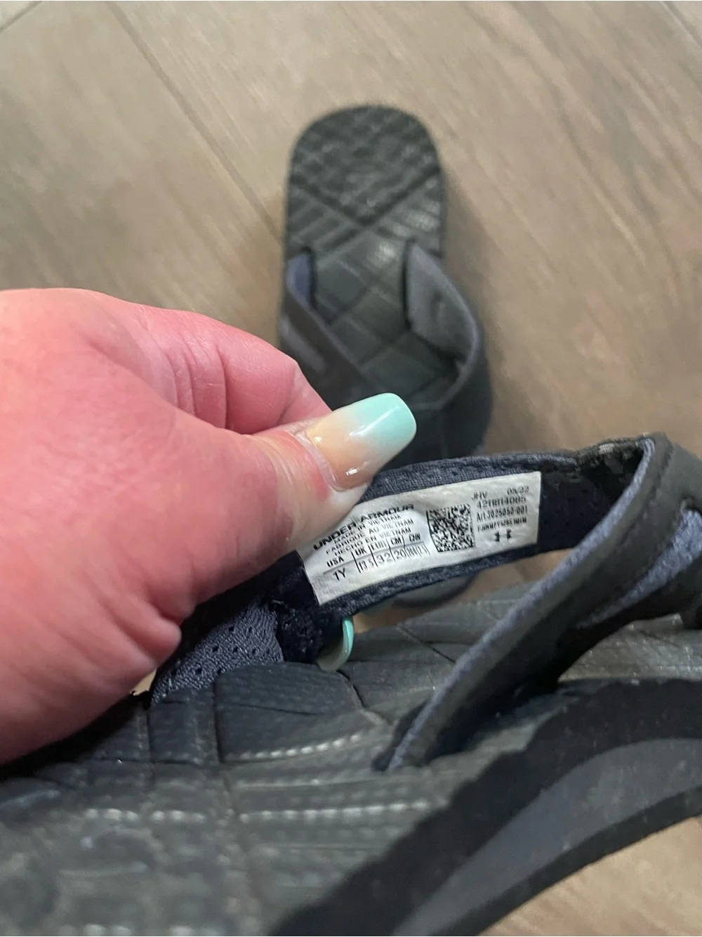 Under Armour Kids Black and Gray Flip Flop Sandals